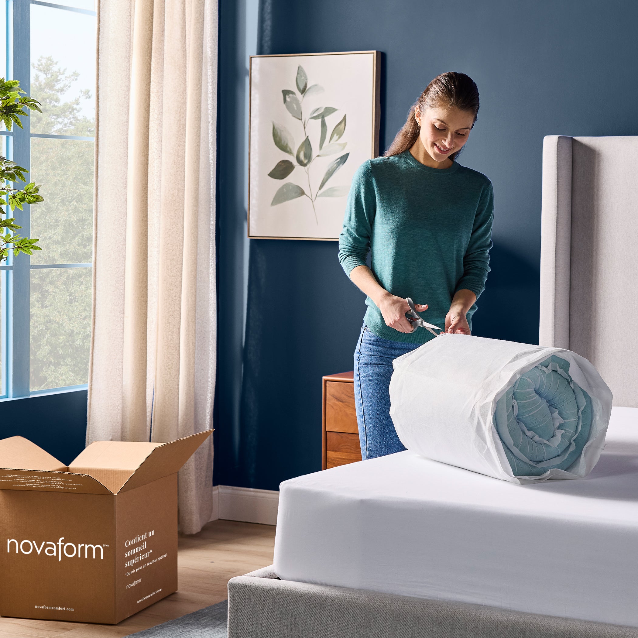 Novaform Advanced Cooling Gel Memory Foam Mattress Topper - Thumbnail 3