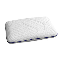 Isolated view of the ComfortGrande Plus Gel Memory Foam Pillow with a cool touch quilted cover